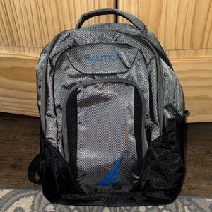 Nautica Gray and Black Men's Backpack